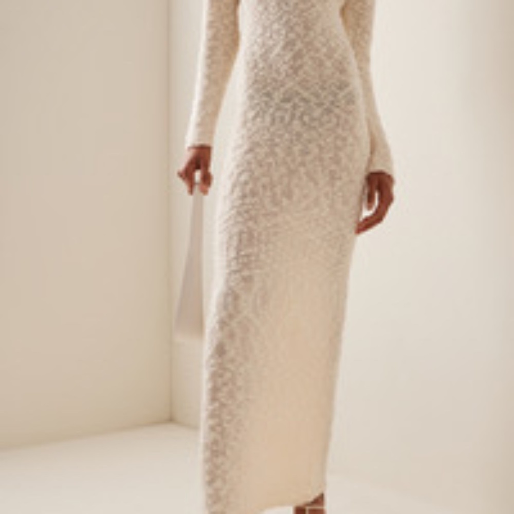 Paris Georgia Bobbie Wool-Blend Knit Maxi Dress